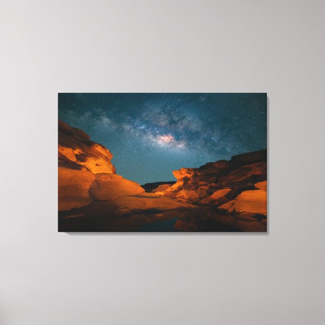 Deserts | Sam Pan Bok Night time Thailand Canvas Print (Front)