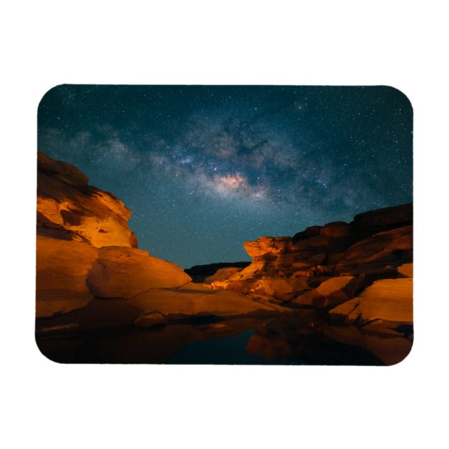 Deserts | Sam Pan Bok Night time Thailand Magnet (Horizontal)