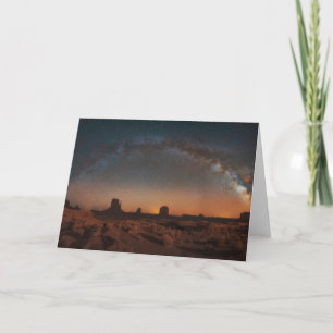 Deserts Starry Sky Over A Desert Landscape Card