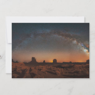 Deserts Starry Sky Over A Desert Landscape Thank You Card