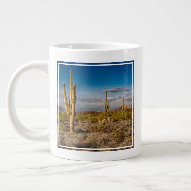 Deserts | Superstition Mountains, Arizona Large Coffee Mug (Left)