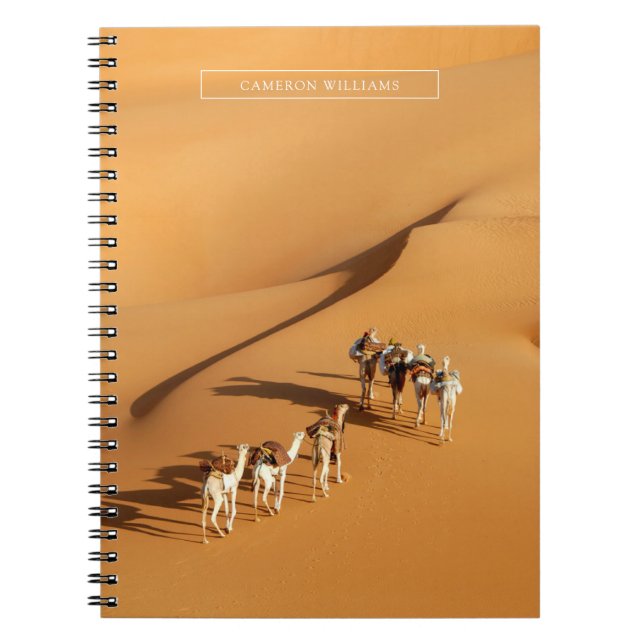 Deserts | Tuareg Walk with Camels Notebook (Front)