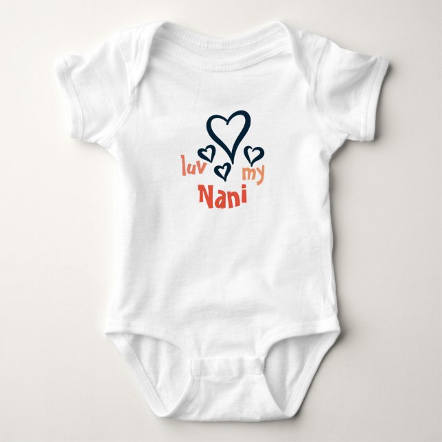 Desi Baby Onsie - Luv My Nani 1 Bodysuit (Front)