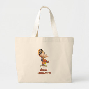 Desi Dancer Large Tote Bag