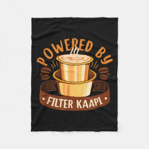 Desi Food Quotes _ Filter Kaa Lover _ Coffee Lover Fleece Blanket