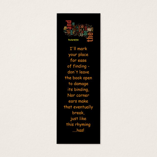 Desidera(R)ta Word Art bookmarks (Front)