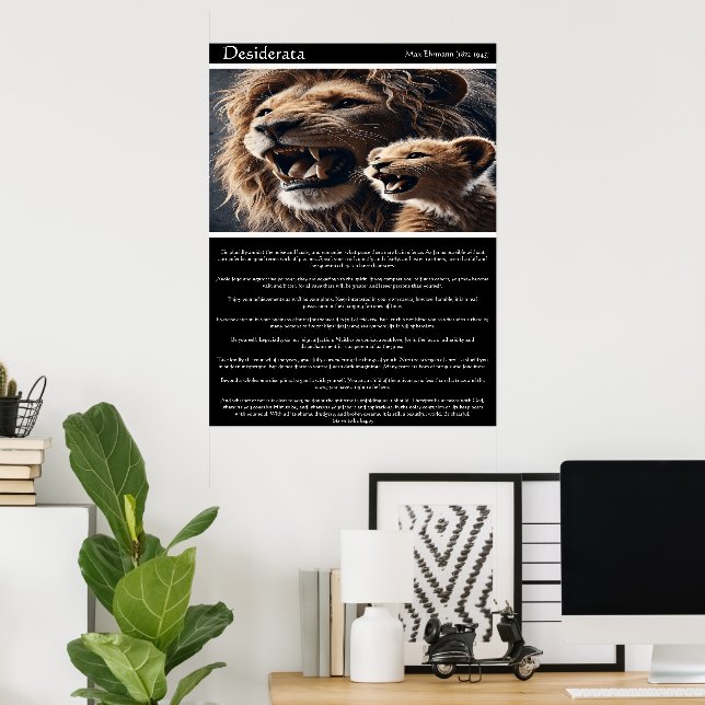 Desiderata: A Bond of Roars Poster (Home Office)