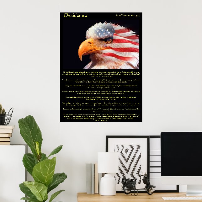 Desiderata  bald eagle 1Posters Poster (Home Office)