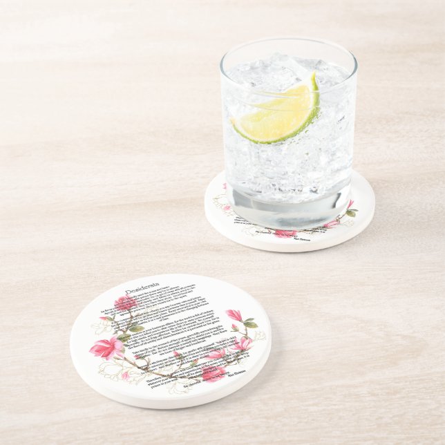 Desiderata by Max Ehrmann  Coaster (Side)