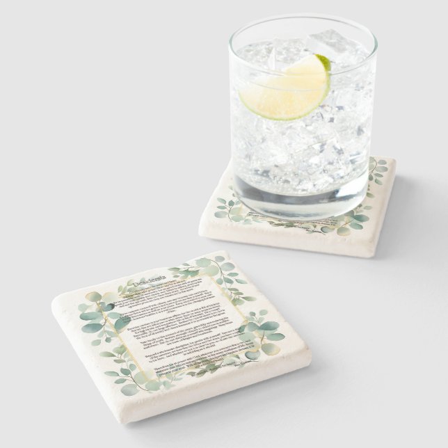 Desiderata by Max Ehrmann  Stone Coaster (Side)
