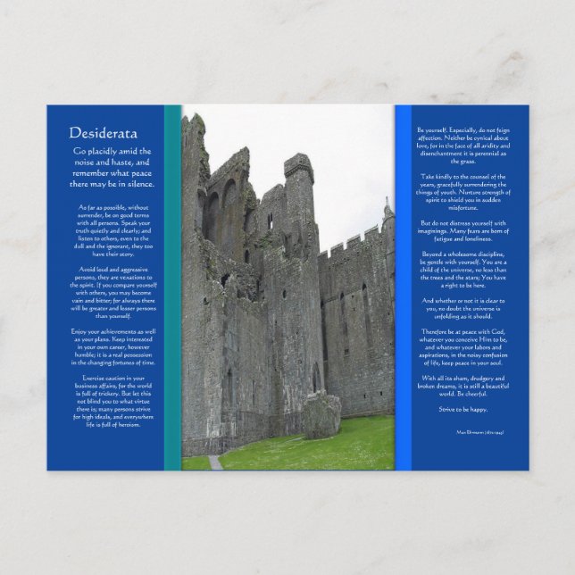 DESIDERATA Castle Rock Postcard (Front)