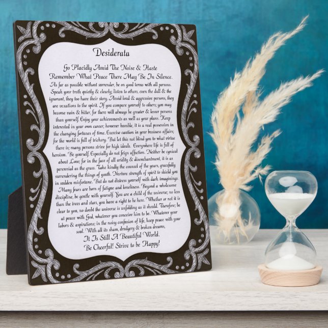 Desiderata Chalk Art Plaque (Side)