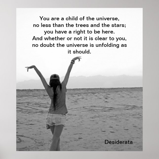 Desiderata Child of Universe Poster (Front)