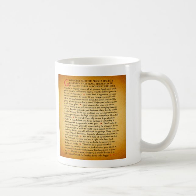 Desiderata Coffee Mug (Right)