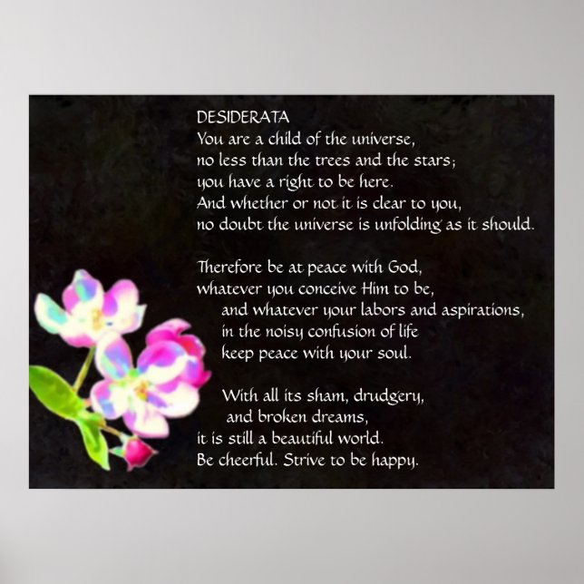 DESIDERATA Cosmic Blossoms poster (Front)
