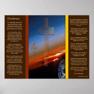 DESIDERATA Crosses Above Earth Posters