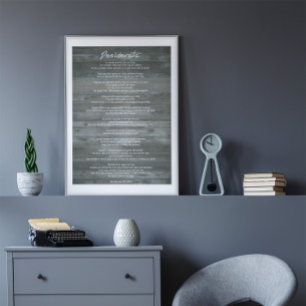 Desiderata "Desired Things" on Concrete Wall Poster