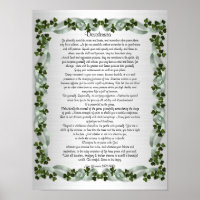 Desiderata "desired things" prose Irish background