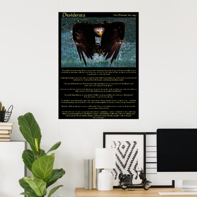 Desiderata Eagle Over Water Posters (Home Office)