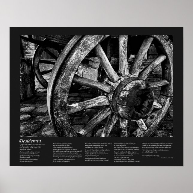 Desiderata - Fine Art Vintage Wagon Wheel Poster (Front)