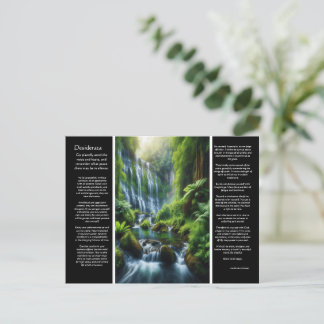 DESIDERATA Hidden Paradise: Waterfall's Embrace Postcard