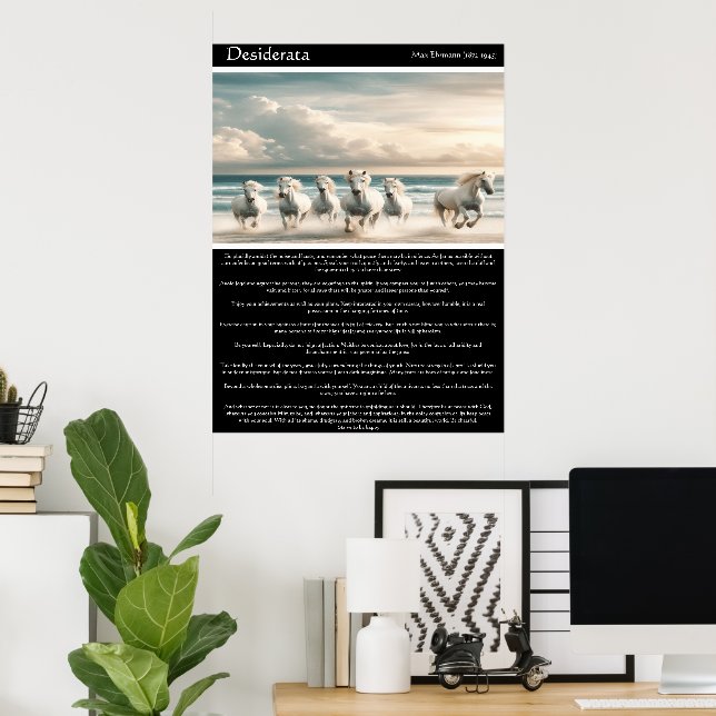 Desiderata: Horses of the Sunset Shore Poster (Home Office)