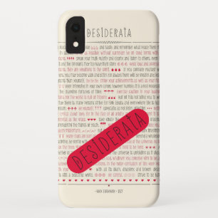 Desiderata Inspirational Poem in decorative text Case-Mate iPhone Case