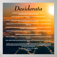 Desiderata, Inspiring Poem about Life