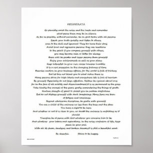 DESIDERATA MAX EHRMANN POSTER