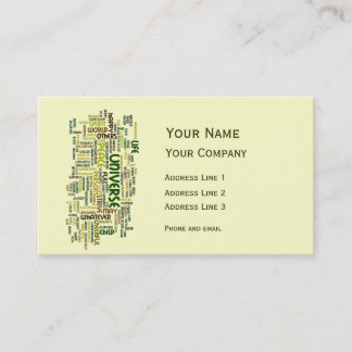 Desiderata Motivation Poem Calling Card