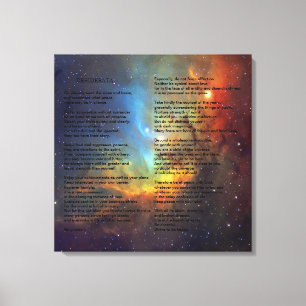 Desiderata on Tulip Galaxy Canvas Print