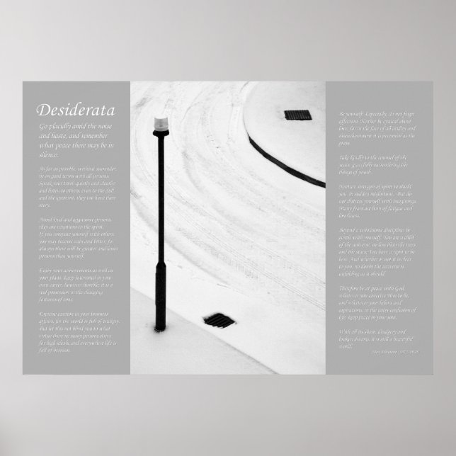Desiderata - One,Two, Three, Snow! Poster (Front)