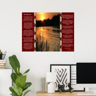 Desiderata Orange SunSet Posters