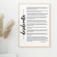 Desiderata Poem by Max Ehrmann Poster
