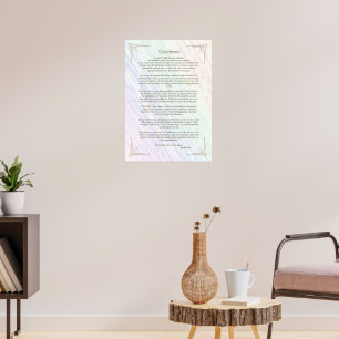 Desiderata Poem by Max Ehrmann Poster