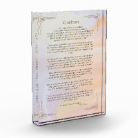 Desiderata Poem by Max Ehrmann Poster