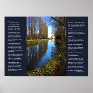 Desiderata Poem - Millhouse Canal Scene Poster