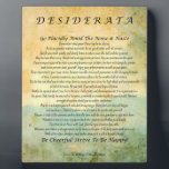 Desiderata Poem on Watercolor Forest Plaque<br><div class="desc">Desiderata Poem on Watercolor Forest</div>
