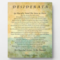 Desiderata Poem on Watercolor Forest