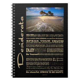Desiderata Poem Small Solitary Island Spiral Notebook