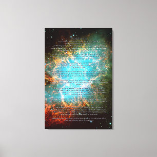 Desiderata Poem - The Crab Nebula in Taurus Canvas Print