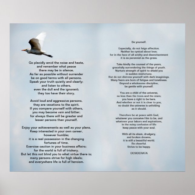 Desiderata Poster (Front)