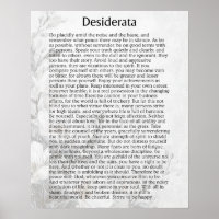 DESIDERATA