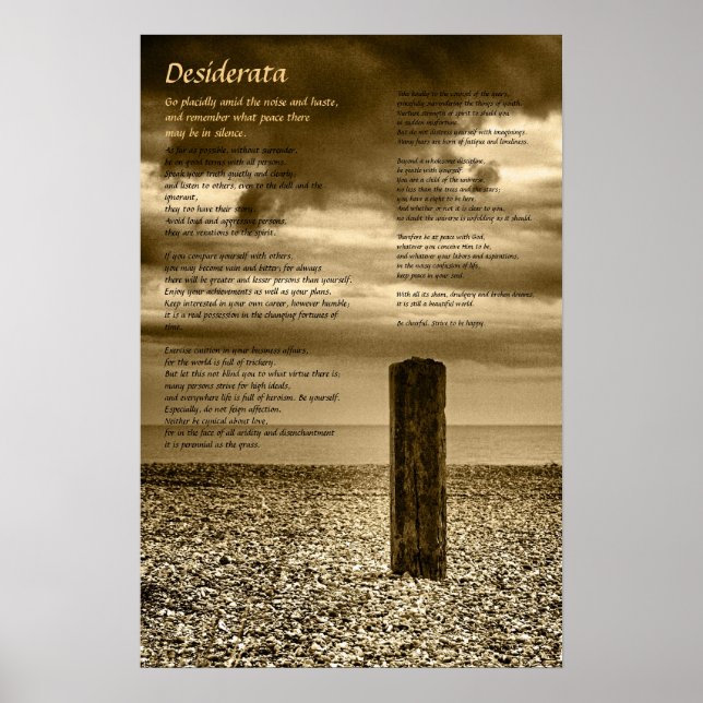 Desiderata poster - I Have Time (Front)