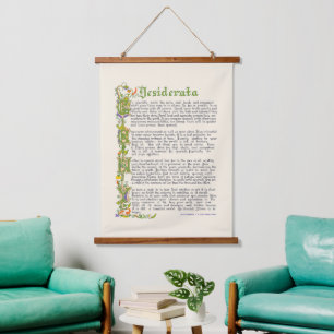 Desiderata Prose by M. Ehrmann Hanging Tapestry