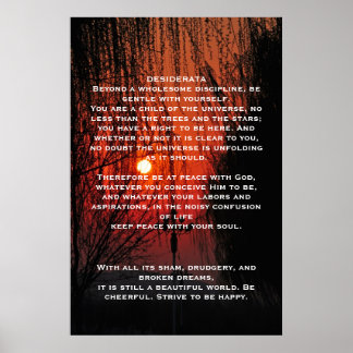 DESIDERATA Red walkway Posters