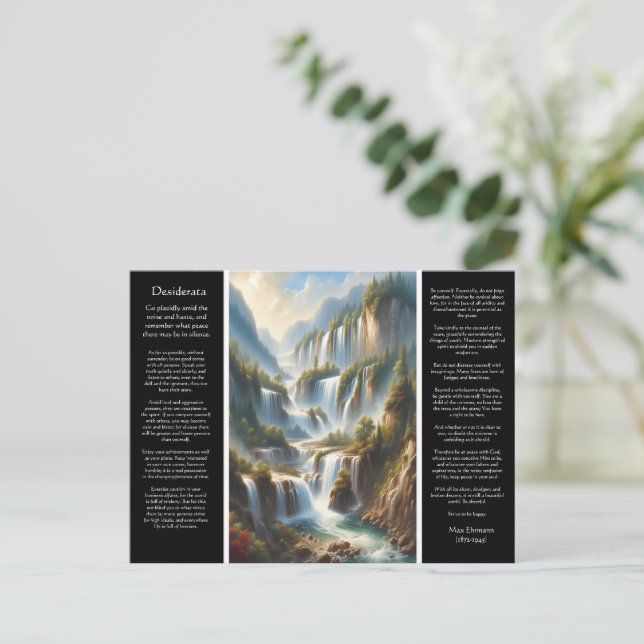 Desiderata Sacred Waters of Wisdom Postcard (Standing Front)