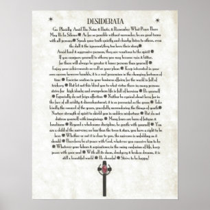 DESIDERATA Sceptre Crucifix Poster