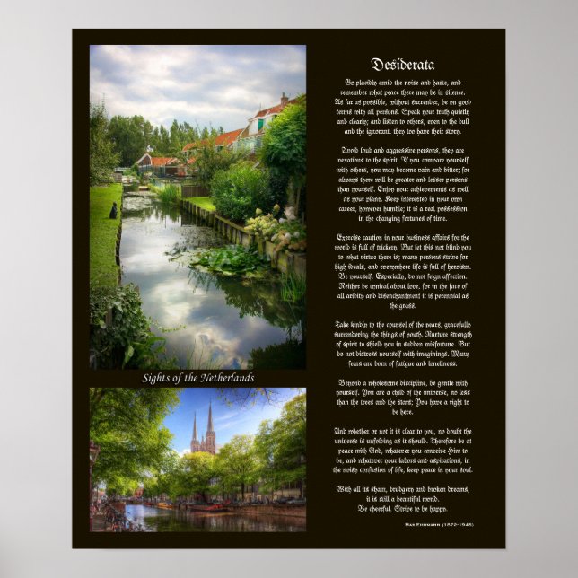 Desiderata - Sights of the Netherlands Poster (Front)