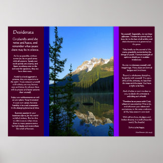 DESIDERATA Snow Peak Mountain Posters